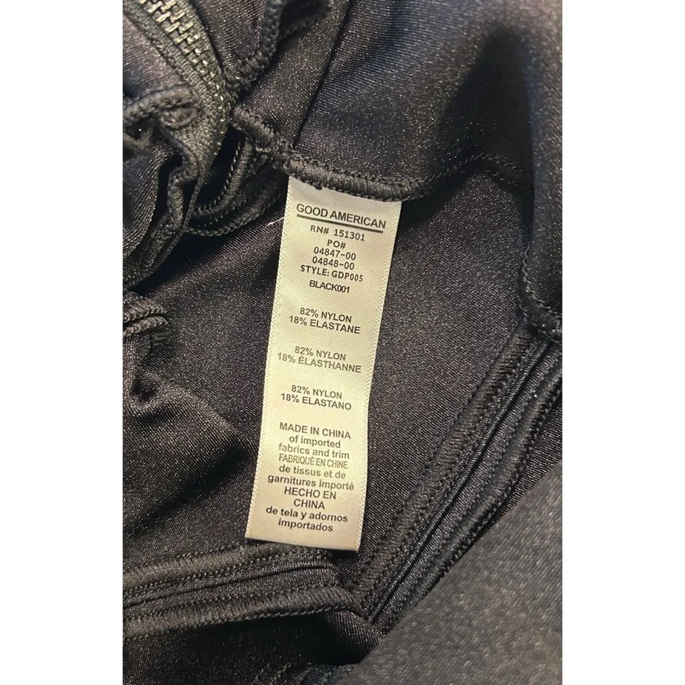 Good American The High Shine Black Leggings Skinny Cocktail Party - Picture 5 of 11